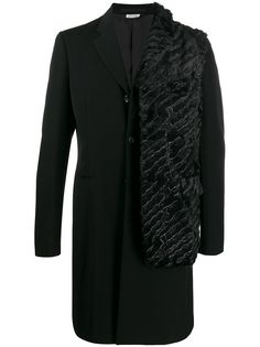 Comme Des Garçons Homme Plus однобортное пальто с контрастной отделкой