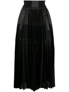 Sacai плиссированная юбка миди