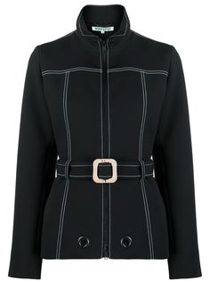 Kenzo куртка с поясом и контрастной строчкой
