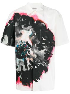 Alexander McQueen рубашка с цветочным принтом