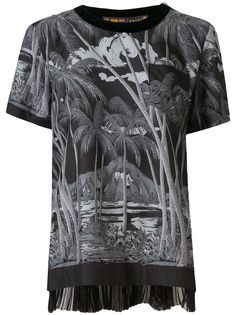 Sacai поплиновый топ с принтом