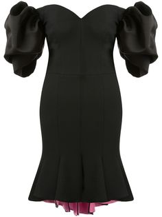 Alexander McQueen платье с открытыми плечами и баской