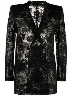 Givenchy двубортный кружевной пиджак