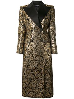 Dolce & Gabbana двубортное жаккардовое пальто