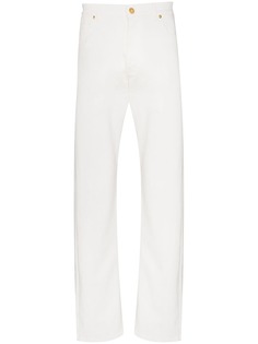 Versace прямые джинсы с логотипом