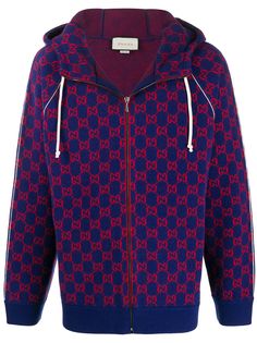 Gucci куртка с капюшоном и логотипом GG