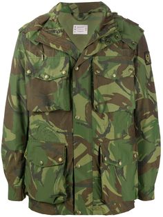 Belstaff куртка с капюшоном и камуфляжным принтом