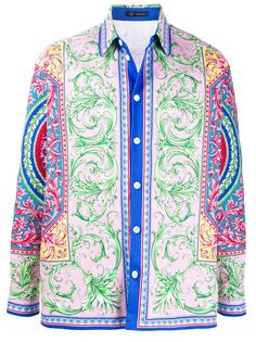 Versace рубашка с принтом