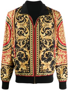 Versace двусторонняя куртка-бомбер с принтом Barocco