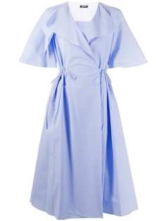 Jil Sander Navy расклешенное платье с V-образным вырезом