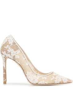 Jimmy Choo туфли-лодочки Romy 100 с кружевной отделкой