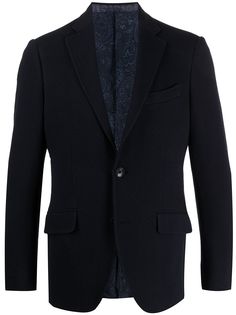 Etro фактурный пиджак строгого кроя