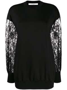 Givenchy свитер с кружевными рукавами