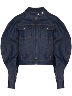 Eckhaus Latta джинсовая куртка с объемными рукавами