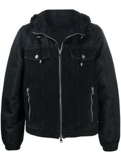 Balmain джинсовая куртка с капюшоном