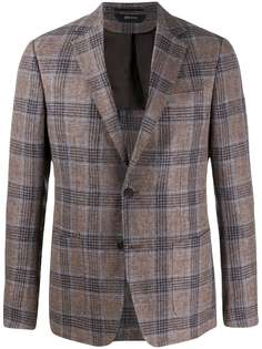 Z Zegna однобортный пиджак в клетку