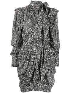 Isabel Marant платье мини Bruna с принтом пейсли и драпировкой