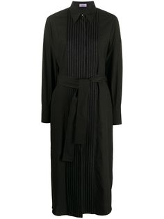 Brunello Cucinelli платье-рубашка с плиссировкой и поясом