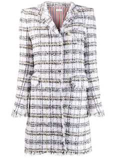 Thom Browne твидовое пальто в клетку