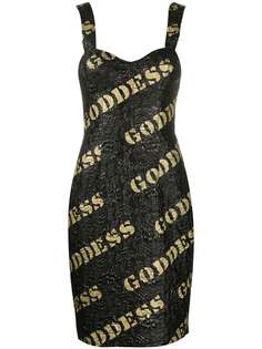 Moschino платье мини с вышивкой