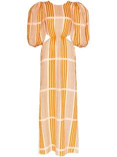 Johanna Ortiz платье макси Whispered Sunset в полоску с вырезами