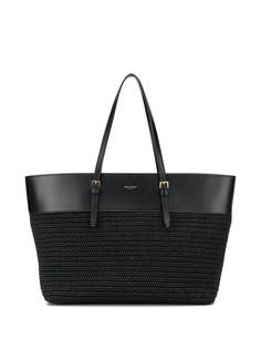 Saint Laurent сумка-шопер из рафии среднего размера