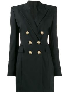 Balmain двубортное платье-блейзер