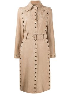 Alberta Ferretti пальто с люверсами