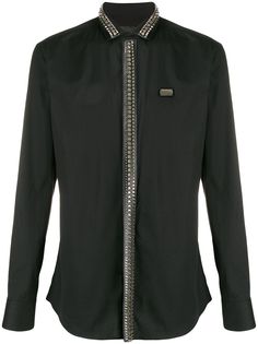 Philipp Plein декорированная рубашка с длинными рукавами