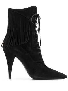 Saint Laurent ботильоны Kiki на шнуровке