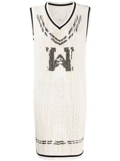 Maison Margiela трикотажное платье с логотипом