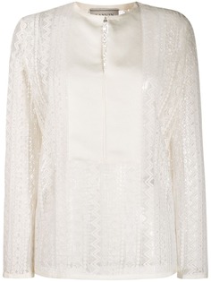 LANVIN блузка с кружевными вставками