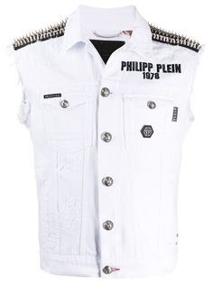 Philipp Plein джинсовая куртка без рукавов