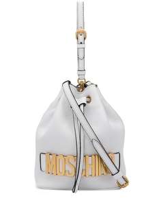 Moschino сумка-ведро с металлическим логотипом