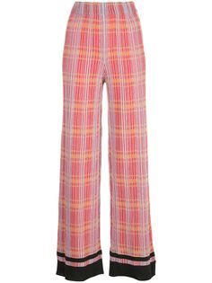 M Missoni брюки широкого кроя в клетку