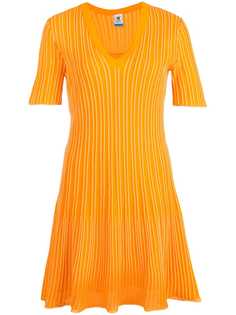 M Missoni расклешенное трикотажное платье в рубчик