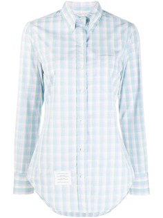 Thom Browne классическая рубашка в клетку на пуговицах