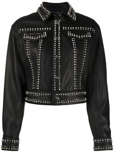 Philipp Plein байкерская куртка с декором Skull