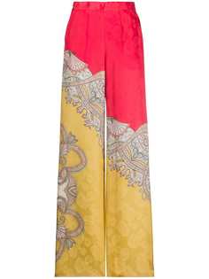 Etro расклешенные брюки с завышенной талией