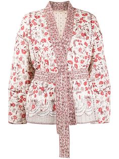 Ulla Johnson стеганая куртка с цветочным принтом