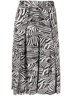 Missoni плиссированная юбка с зебровым принтом