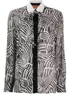 Missoni рубашка с бантом и геометричным принтом