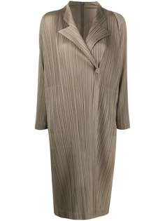 Pleats Please Issey Miyake легкое плиссированное пальто на пуговице