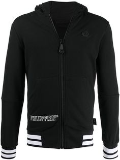 Philipp Plein худи на молнии с отделкой в полоску