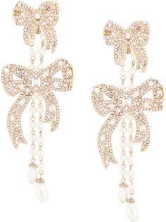 Marchesa серьги-подвески Nightengale с бантами