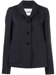 Jil Sander однобортный блейзер с накладными карманами