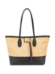 Salvatore Ferragamo соломенная сумка-тоут Studio