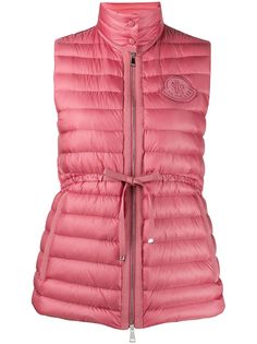 Moncler стеганый дутый жилет с кулиской