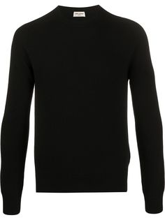 Saint Laurent кашемировый джемпер с круглым вырезом