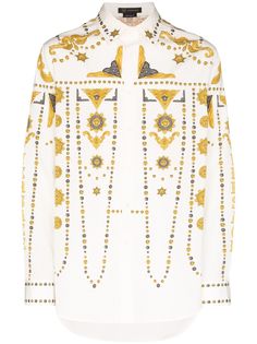 Versace рубашка с принтом Barocco Western